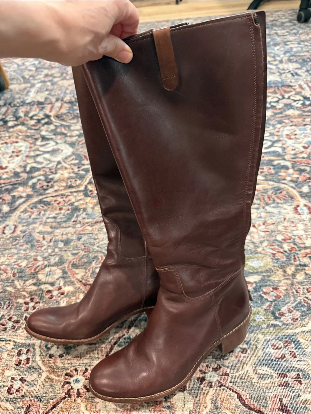 Cole Haan Tall Leather Riding Boots - Brown